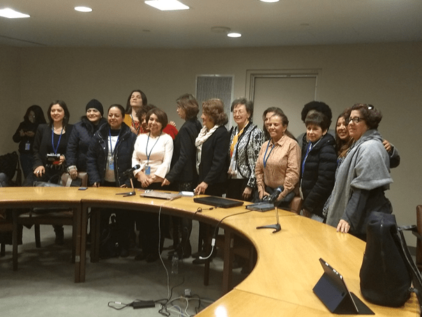 Ausschnitt der Teilnehmerinnen an einem Panel in der UNO 2018